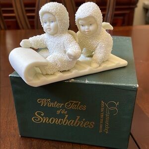 Department 56 Snowbabies on the slide Winter Tales Figurine #7906